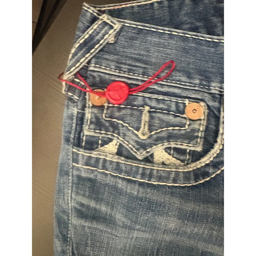 True religion rainbow Joey blue jean shorts men's size 31